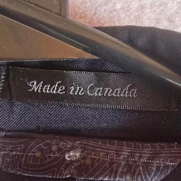 Lauren Ralph Lauren Mens Black Two Button Blazer Suit Jacket Made in Canada - Picture 8 of 16